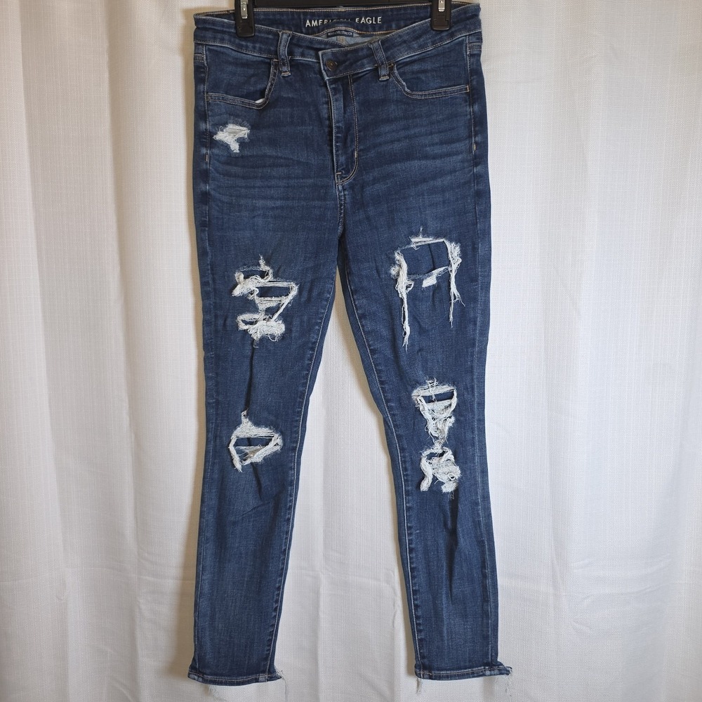 American Eagle Outfitters Next Level Stretch Jegging Distressed Women's Size 12